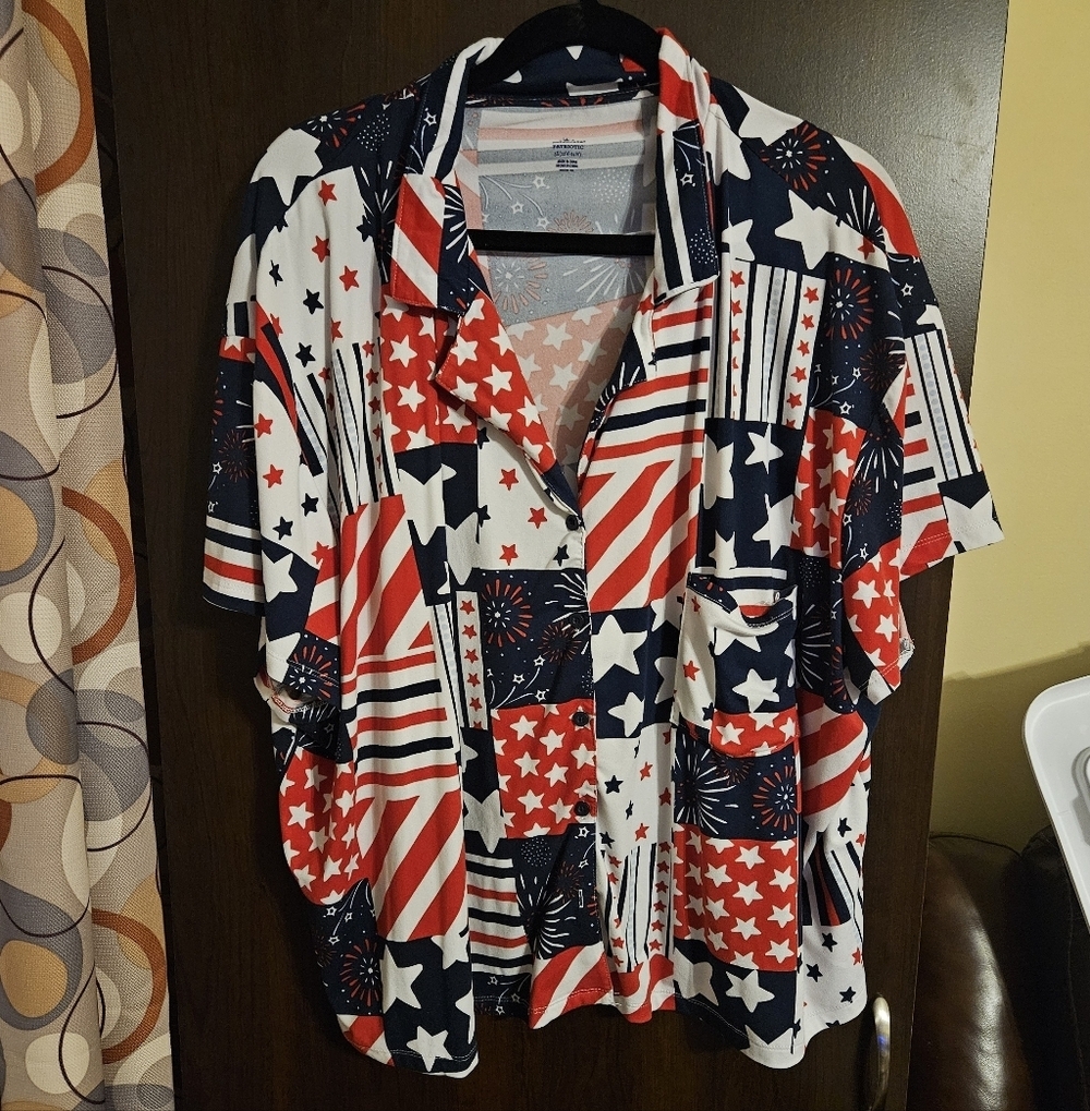 Patriotic Red, White, and Blue Shirt